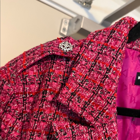 Karl Lagerfeld Hot Pink Tweed Jacket and Skirt Set - Picture 7 of 9